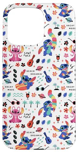 iPhone 15 Pro Max Disney Stitch and Angel Vacay Mode Print Case