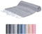 MEBY Telo da sauna XXL (100 x 200 cm), telo mare, asciugamano turco, asciugamano da hammam, asciugamano 100% cotone (grigio scuro), P2024