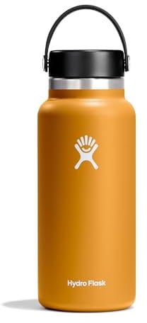 Hydro Flask - Wasserflasche 946 ml (32 oz) - Vakuumisolierte wiederverwendbare Edelstahl-Wasserflasche mit auslaufsicherem Flex-Verschluss - Weite Öffnung - Fossil