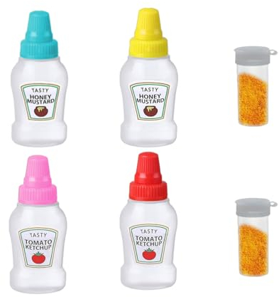Salzstreuer Klein,2 Mini Salzstreuer 4 Quetschflasche mini salzstreuer für unterwegs mini gewürzstreuer Salz und Pfefferstreuer Klein für Camping zu Hause Arbeit