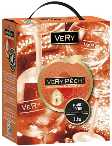 Very Pech' - Vin Blanc à la Pêche - Bag in Box (3L) - Boisson aromatisée à Base de Vin