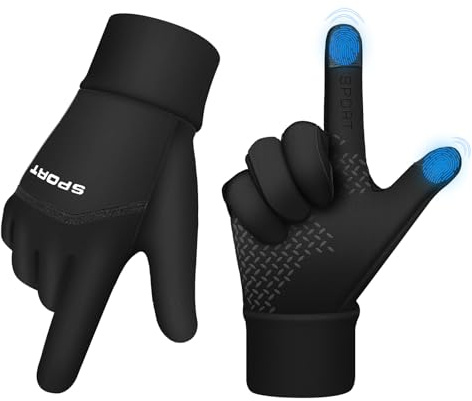 AURUZA Men's Cycling Gloves with 5 Finger Touch Screen, 8 cm (M)