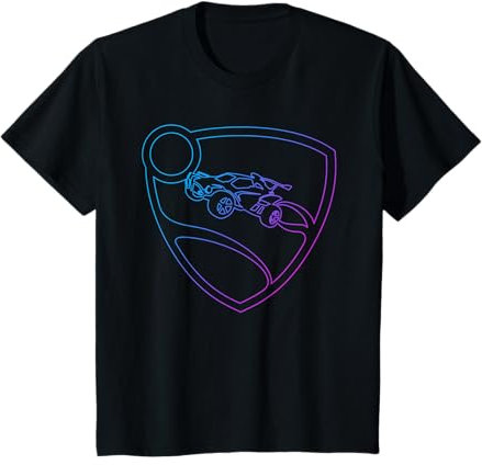 Kinder Rocket League Logo mit leuchtendem Schild für Kinder T-Shirt