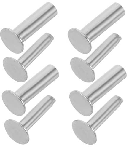 Garneck 4 Paare Nieten am Griff eines Küchenmessers Küchenmesser Nieten Messergriff Zubehör befestigungshaken Messergriff DIY Befestigungsniete Messergriff-Ersatzniete Rostfreier Stahl