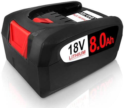 1 Stück 8,0Ah Ersatzakku für Bosch Akku 18V PBA PSB PSR Ersatzakku für Bosch Haus und Garten 18V Akku Werkzeuge Kompatibel mit Bosch 18V Akku AL1810 CV, AL1815 CV, AL1830 CV (1stück-1)
