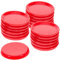 Cabilock 20 Piezas Mini Placa roja Plato en Miniatura Mini Juguete de Cocina Mini Juguetes de Cocina Decoración en Miniatura de casa muñeca Bandeja de casa de muñecas el plastico Rojo
