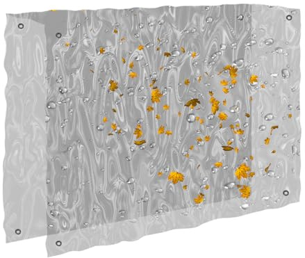Kasmole Cubierta para Tendal de Ropa Exterior | Cubierta De Lluvia para Tendedero Al Aire Libre - Visera Transparente de PVC contra Sol y Polvo en Balcón Patio Jardín