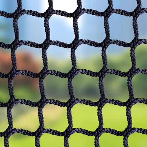 BERADNET Child Safety Net Protection Rope Net Safety Netting for Stairs Railing Balcony Cat Net Knotless Polyester Playground Safety Net Fence Net Black(2x4m)