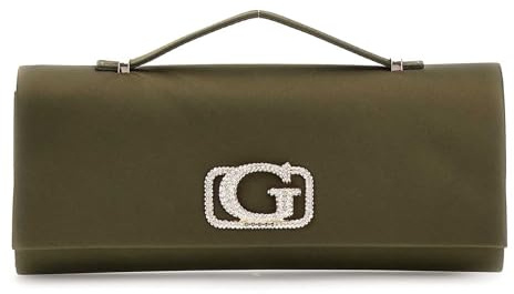 GUESS Umhängetasche Handtasche Zalina Top Handle Clutch Olive olivgrün