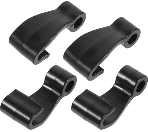 Veemoon 4pcs Sturdy Kayak Hooks Black J-hooks Inflatable Canoe Bungee Lashing Hooks for Kayak Accessories Outdoor Water Sports