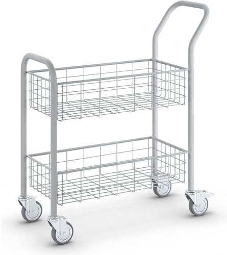 eurokraft pro | Postverteilwagen | 2 Ladeflächen, Tragfähigkeit 200 kg