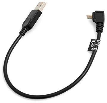 System-S Cavo Micro USB 90 ° gradi verso il basso ad angolo angolo Adattatore Cavo dati micro USB 27 cm