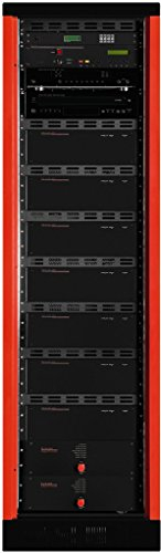 Monacor PA Rack für 482 mm großes Gerät, Schwarz/Rot (42 RS)