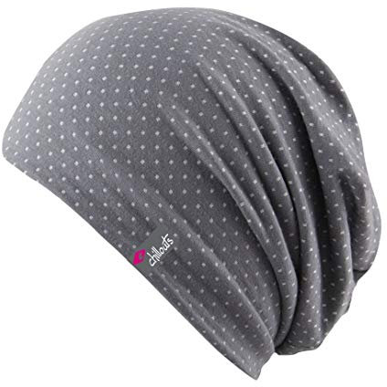 Feinzwirn Florence - leichte Beanie Mütze für Damen bzw. unisex, Grey / White, Einheitsgröße