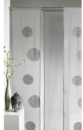 Home Maison HM69840001 Panneau Japonais Brodé Motif Rond Mêlé Polyester 50 x 260 cm