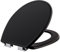TecTake Asiento de WC taza wáter tapa para retrete cierre amortiguado inodoro - varios modelos - (negro | No. 402257)