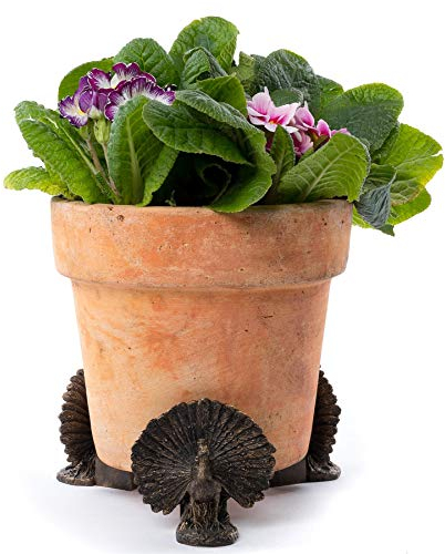 Potty Feet Pfau Figuren Pflanzkübel Füße – Pflanzgefäß Unterstützung – handgefertigte dekorative Ornamente – 3 Stück