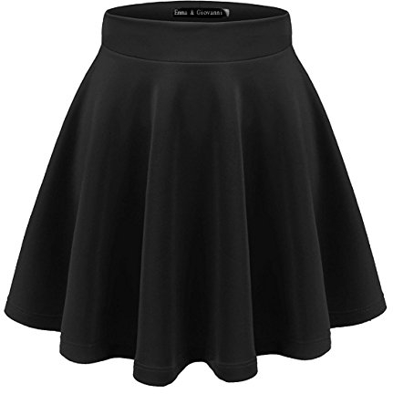 Emma & Giovanni - Jupe Evasée - Femme (S/M, Noir) (M - Merchant Size)