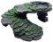 OMEM Turtle Basking Ramp Platform Reptile Breeding Box Shelter Habitat Terrarium Decoration (Black)