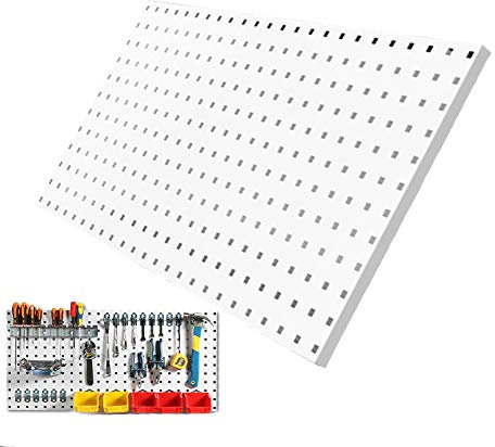 Panneau Perforé Panneaux Muraux De Rangement Pour Outils,Paroi Perforée Porte Outils Mural Pour D'atelier,Stockage D'atelier Peu Encombrant, Épaisseur Du Panneau: 1,7 Mm (90 × 45 Cm),Blanc