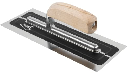 Toolty TLTY8040 - Cazzuola per finitura in gesso ultra flessibile, con manico in legno, 27,9 cm