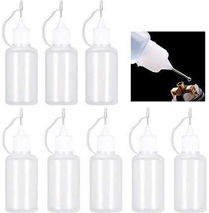 Needle Tip Applicator, 10Pcs 10ml Reusable Needle Oiler Bottle for DIY Craft Acrylic Painting Quilling