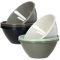 Youngever 9 Pack 1000ML Plastic Bowls, Re-usable Large Cereal Bowls, Large Soup Bowls, Set of 9 in 9 Assorted Colors (Urban)