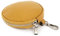 modamoda de P10 / P08 Damen Leder Rauleder Geldbörse Münzgeldbörse Taschenanhänger ø 11,5 cm handmade in Italy, Farbe:Senfgelb