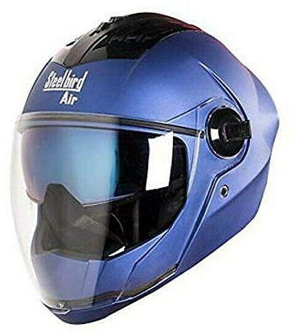 AEspares Steelbird Air SBA-2 Integralhelm für Motorradhelm, sicher, stilvoll, matt-blau