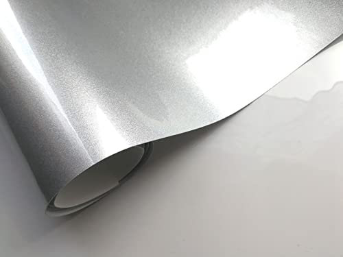 Stylepiv-wrap - Lámina Adhesiva Termoformable Vinilo para Coche, Color Gris Plateado Metalizado, 152 x 50 cm