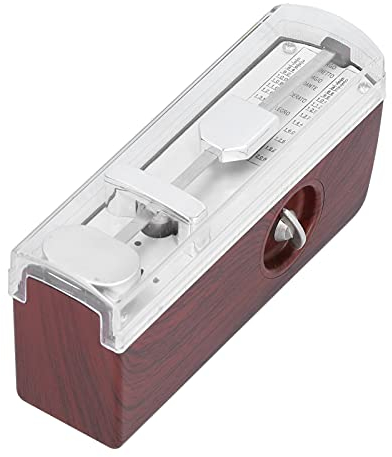 Mini Mechanisches Metronom Universal Tragbares Metronom Be-at und Tempo für Piano Ukeulele Gitarre Violine Drum((Burgund))