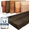 LAMO Manufaktur Wandregal Holz Baumkante | Regal Farbe: Schwarz | mit weißem Basic Regalträger | 80 cm