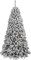 BAKAJI Albero di Natale Danubio Super Folto Pino Verde Innevato Base Croce in Ferro Pieghevole Altissima qualità Rami con Neve Facile Montaggio Apertura Ombrello (210 cm)