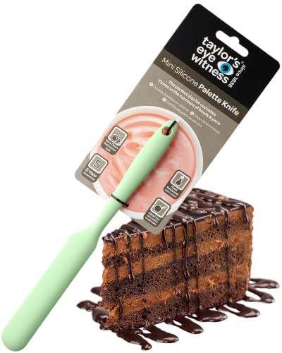 Taylors Eye Witness Mini Silicone Lichen Palette Knife - Dishwasher Safe. Flexible & Perfect Size for Icing Cupcakes, Buns & Pastries. Odour, Stain & Heat Resistant (260°C/500°F). 5 Year Guarantee.