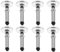 soleilx Punte Extra per Penna per Tablet Universale - 8 PZ - set punte di ricambio per pennino touch screen, pennino per iPad, iPhone, Samsung Lenovo android smartphone e universale per tutti i tablet