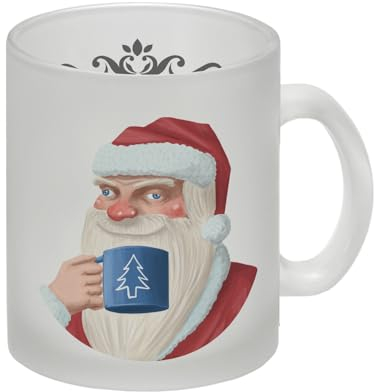 Ein Glühwein am Morgen vertreibt Kummer und Sorgen lustige Glühweintasse als Geschenk für Liebhaber von Weihnachtsmärkten und dem Weihnachtsmann um einen Glühwein oder Punsch zu