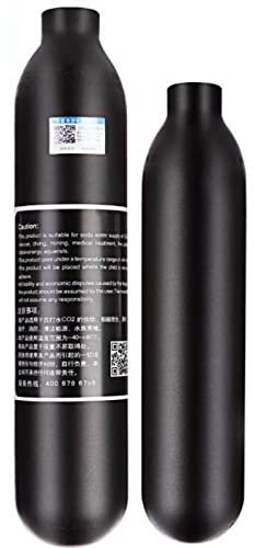 TUXING Aluminum Paintball Air Tank, High Pressure Air Tank, Diving Cylinder High Pressure Air Bottle for Paintball or PCP AirGuns (empty bottle) M18*1.5 (0.45L)