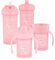 Twistshake Baby Sippy Cup Set - 4 Pieces | 1 x 360 Cup - 1 x Mini Cup - 1 x Straw Cup - 1 x Kid Cup | Baby Drinking Cup | Leak-Proof Baby Water Bottles | BPA-Free Leak-proof Cup | 4+ Months | Pink
