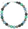 Feliss Handmade: Ketten aus Perlen Halskette Damen Statement Kette 45 cm lang in Boho Style. Choker Halsband Schmuck. Beads Perlenkette Frauen türkis