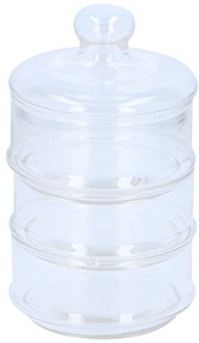 Muddy Hands 3 Tier Glass Storage Jar Sweet Candy Chocolate Cookie Biscuit Serving Container