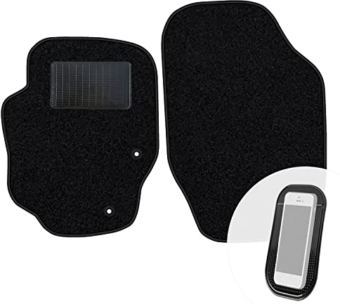 moto-MOLTICO Vorne Fußmatten Auto Velours Autoteppiche Schwarz Automatten Set 2-teilig passend für Peugeot 307 CC FL 2005-2008