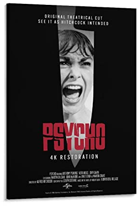 HAUHAU Psycho 1960 Filmposter (16) Poster Druck Kunst Wandbild Leinwand Poster Moderne Schlafzimmer Dekor 50 x 75 cm