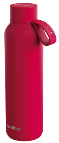 QUOKKA BOTELLA TERMO ACERO INOXIDABLE SOLID CON COLGADOR CHERRY RED 630 ML