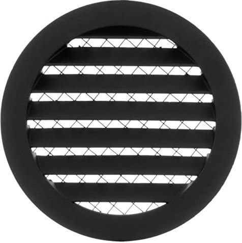 125mm Griglia di Ventilazione con Zanzariera - Griglie D'Aerazione - Alluminio Antracite