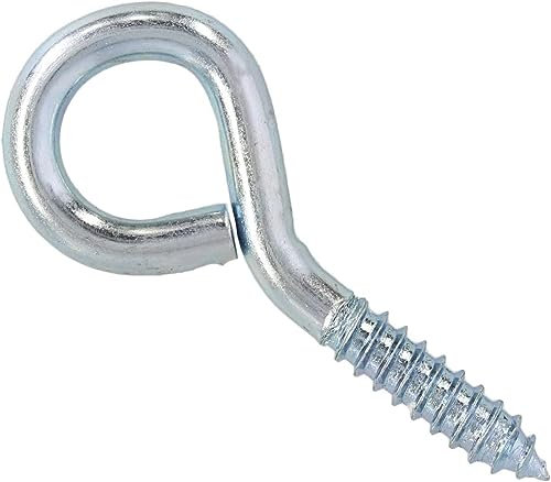 fiXte® Zinc Plated Screw in Eye Steel, 55 mm (2.1/8 inch) (Pack of 48)