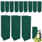 Kraft Paper Wine Bottle Bags with Strong Rope Handles,12 Pack Dark Green Bottle Bags for Wine,Whiskey,Champagne,Reusable Wine Tote Bag Single Wine Bottle Gift Bags for Christmas Wedding Birthday Party