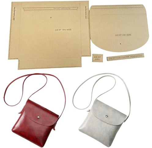 RIVEENY Umhängetasche Acryl Vorlage Leder Muster Acryl Leder Muster Leder Vorlagen für Brieftasche,Leder Vorlagen für Kartentasche (AAB-397)