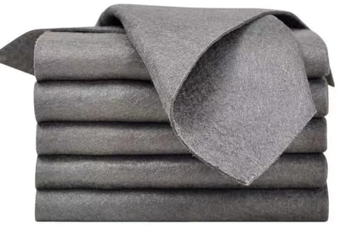 QHFlashbuy Chiffons de Nettoyage 5 Pièces Chiffon Nettoyage Magique Épaissi Microfibre Réutilisable pour Les Vitres Miroir Voiture Salle de Bain Cuisine Bureau(30x30cm)