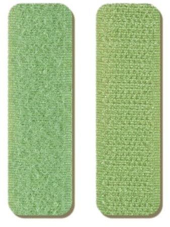 20 Stück 2cm × 7cm Klettband Extra Stark,Klettband zum Nähen,Doppelseitiges Klettverschluss Stoff Klettstreifen,für DIY Kunsthandwerk Basteln Schuhe Kleidung Dekorieren,Grün
