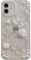 for iPhone 13 Pro Case with Charm Chain Butterfly Flower 3D Cute Phone Case,Crystal Clear Shiny Case with Wrist Bracelet Pearl Shockproof Clear